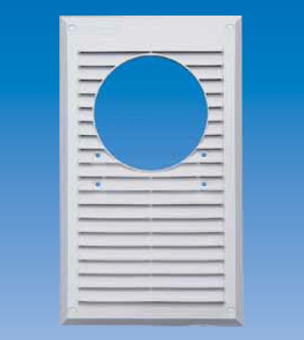 Fotoja e Grilë ventilimi Maxpol, 175 x 295mm, fi120 mm, e bardhë