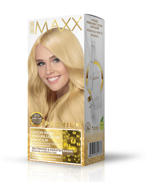 Fotoja e Ngjyrë për flokë Maxx Deluxe Premium, 9.0 Natural Blonde, 50ml