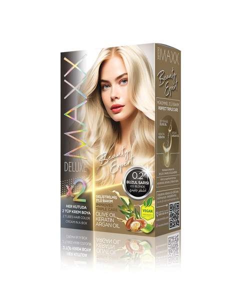 Fotoja e Ngjyrë për flokë Maxx Deluxe B.Expert, 0.2 Ice Blonde, 50ml