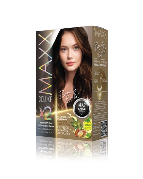 Fotoja e Ngjyrë për flokë Maxx Deluxe B.Expert, 4.0 Brown, 50ml