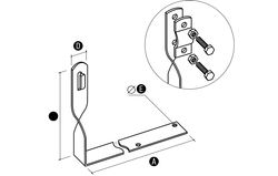 Fotoja e Mbajtës për tjegulla Elko-Bis Screw-on, 150x330mm