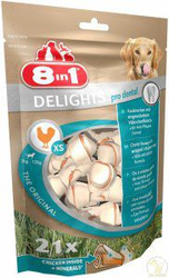 Fotoja e Ushqim për qen 8në1 Delights Pro Dental Bones XS, 21 copë