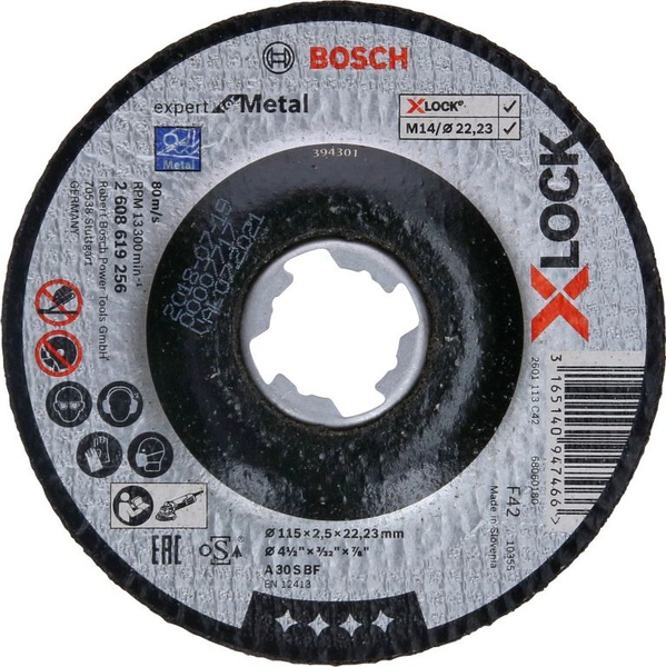 Fotoja e Disk prerës Bosch X-LOCK EfM, 115x2.5mm