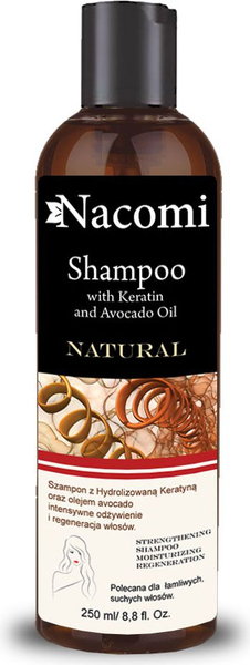 Fotoja e Shampo Nacomi, me keratinë dhe vaj avokadoje, 250ml
