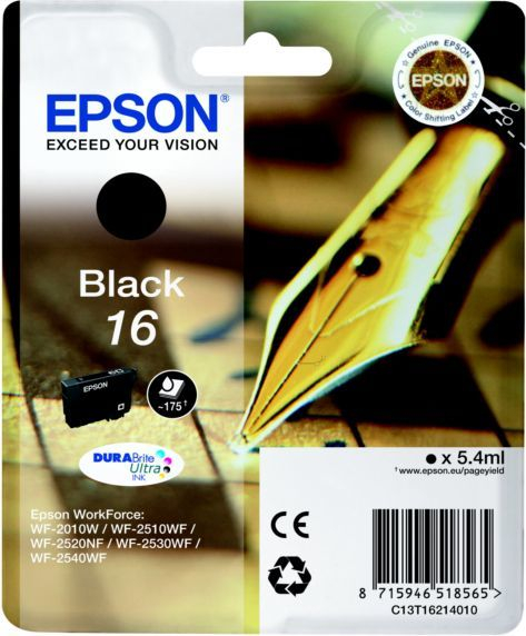 Fotoja e Ngjyrë për printer Epson Ink C13T16214022, T162140, e zezë