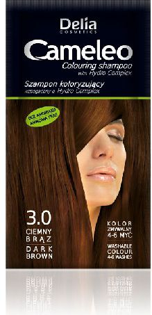 Fotoja e Shampo ngjyrosës për flokë Delia, 3.0 Dark Brown