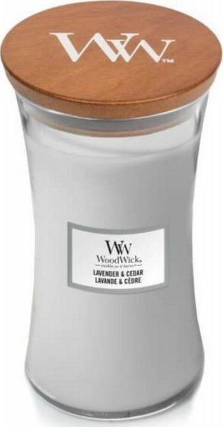 Fotoja e Qiri aromatik WoodWick - Livando dhe kedri