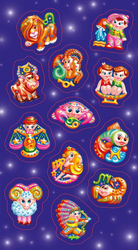 Fotoja e Ngjitëse Ranok Zodiac Signs, 12 copë