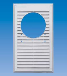 Fotoja e Grilë për absorbues Maxpol, Ø120 mm, 175 x 295 mm, e bardhë