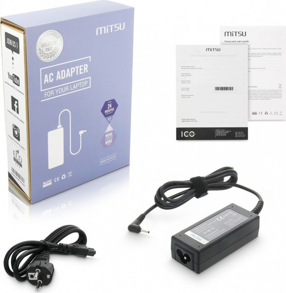 Fotoja e Karikues Mitsu, 40W, 0.7mm, 19V, i zi