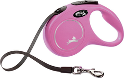 Fotoja e Litar Automatik për qen Flexi New Classic Lanyard S, 5m, ngjyrë rozëk