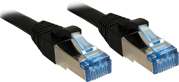 Fotoja e Kabllo rrjeti Lindy Patchcord, Cat6A, S/FTP, PIMF, LSOH, 1m, e zezë