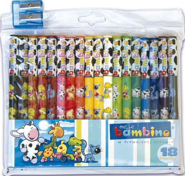 Fotoja e Set ngjyra druri dhe mprehëse St. Majewski Bambino, 18 ngjyra