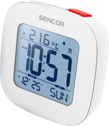 Fotoja e Orë alarm me termometër Sencor SDC, 1200W, i bardhë