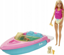 Fotoja e Set kukullash Barbie dhe varkë me motor uji (GRG30)