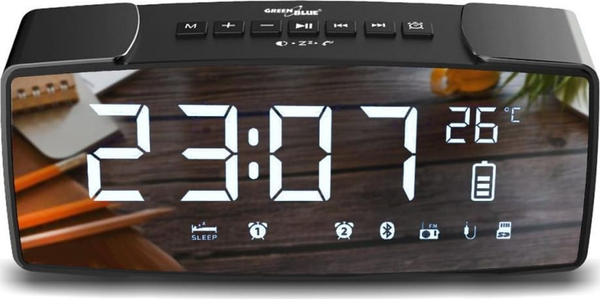 Fotoja e Radio me orë GreenBlue GB200, Bluetooth 4.2, FM, Aux-in
