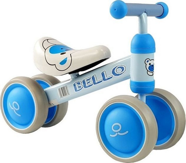 Fotoja e Biçikletë për fëmijë Lean Bike, 4 rrota, e kaltër / e bardhë
