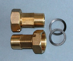 Fotoja e Çelës për matës uji Bmeters DN15, 1/2", komplet 2 copë, bronz