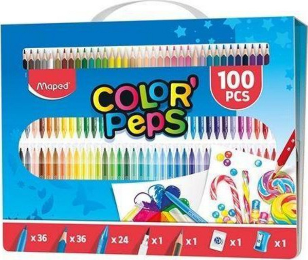 Fotoja e Set Arti Maped, 100 elemente, shumëngjyrëshe