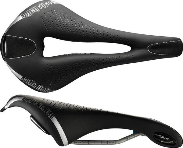 Fotoja e Shalë biçiklete Selle Italia Max Flite Gel TI316 Superflow, e zezë