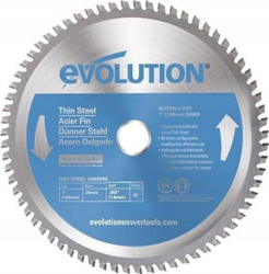 Fotoja e Teh për sharra rrethore Evolution TCT, 180 mm, 68 dhëmbë, të argjendtë