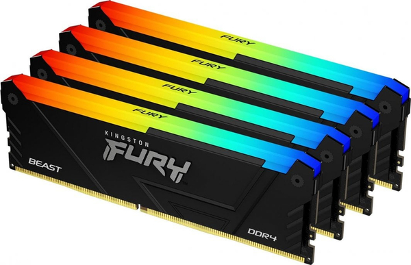 Fotoja e RAM Memorie Kingston Fury Beast (KF436C18BB2AK4/128), DDR4, 128 GB, 3600MHz, CL18