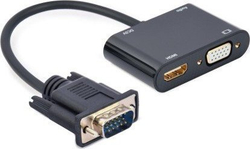 Fotoja e Konvertor Gembird VGA - HDMI, 15cm, i zi