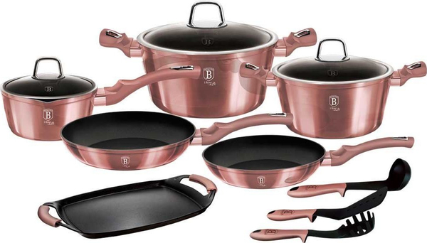 Fotoja e Set kuzhine Berlinger Haus I-Rose Metallic, 12 copë