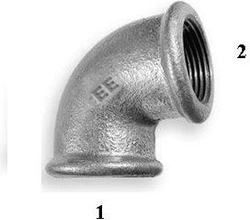 Fotoja e Lidhës reduktues 90° Zawiercie Foundry, 3/4, 1/2"