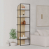 Fotoja e Raft për libra Decortie Archy 180x53x31.7cm, kafe e hapur/zezë, Picture 2