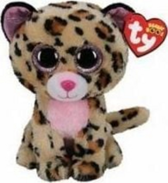 Fotoja e Lodër prej pelushi TY Beanie Boos Livvie, Leopard, 24cm, e kaftë/rozë