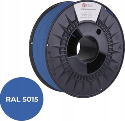 Fotoja e Filament për printer 3D C-TECH PREMIUM LINE PETG RAL5015 1.75mm 1kg, i kaltër
