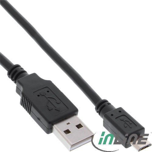 Fotoja e Kabllo USB InLine USB-A - microUSB, 2m, e zezë