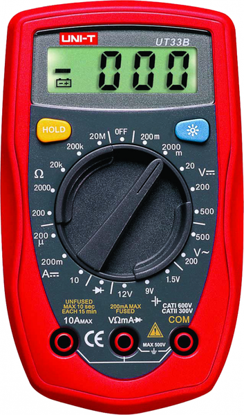 Fotoja e Multimetër digjital Uni-T UT 33B (MIE0043), 0.2-500V, 1.5V