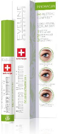 Fotoja e Balsam për qerpikët Eveline Advance Volumiere 3 në 1, 10ml