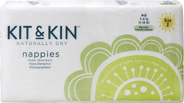 Fotoja e Pelena Kit & Kin Midi Naturally Dry, (KAK00013), 5-8kg, 40 copë