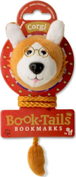 Fotoja e Mbajtëse e faqeve të librit IF Book-Tails Corgi Dog, prej pelushi, portokalli