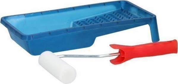 Fotoja e Set për ngjyrosje Kinzo roller + enë për ngjyrë, i bardhë / kuq / kaltër