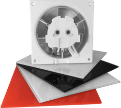 Fotoja e Ventilator muri airRoxy dRim FI 100 HS BB 01-064, me sensor lagështie, i bardhë