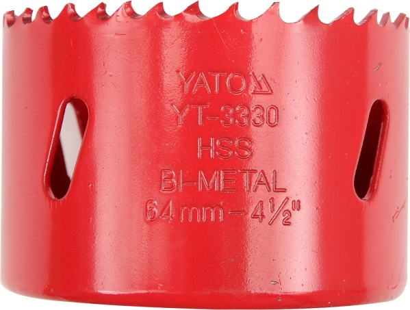 Fotoja e Sharrë bi-metalike me vrimë Yato YT-3332, 67mm, e kuqe