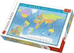 Fotoja e Puzzle Trefl Harta politike e botës, 2000 elemente