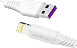 Fotoja e Kabllo Dudao USB A - Lightning (52134), 1m, e bardhë