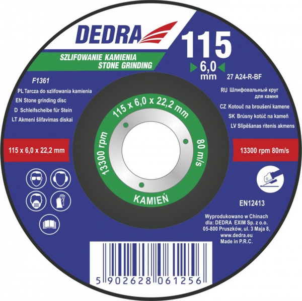 Fotoja e Disk gërryes guri Dedra, 230x6x22.2mm