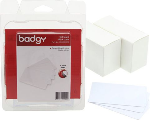 Fotoja e Karta plastike Evolis Badgy Thick PVC CR-80 - 3 3/8" x 2 1/8", 100 copë
