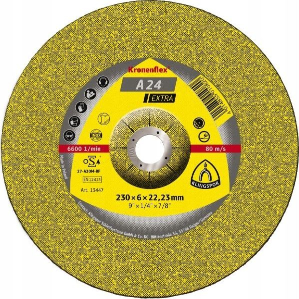 Fotoja e Disk gërryes për metal Klingspor, A24EX, 230 x 6.0 mm