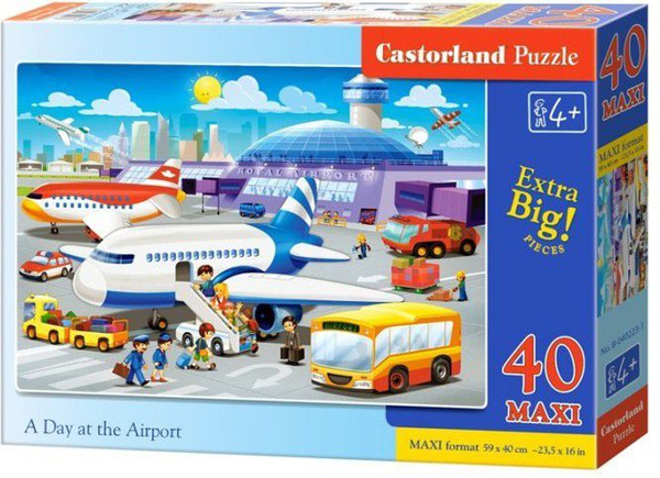 Fotoja e Puzzle Castorland: A day at the Airport, 59 x 40 cm, 40 elemente