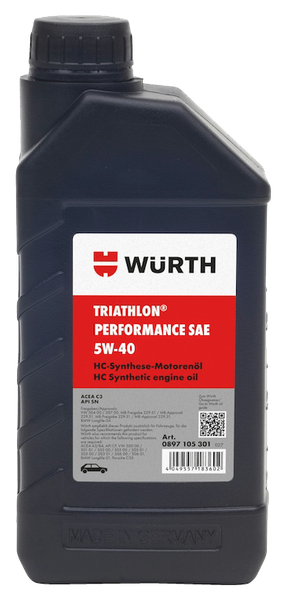 Fotoja e Vaj për motor Würth TRIATHLON, 5W40, 1L