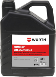 Fotoja e Vaj për motor Würth TRIATHLON, 10W40, 5L