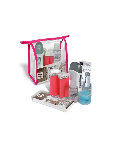 Fotoja e Set Depilimi Holiday Depilatori Pink, Ngrohës dylli + Vaj pas depilimit + Xhel rifreskues + 2xPatrona dylli + Shirita për dyll