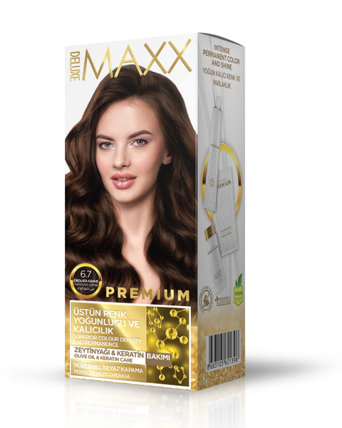 Fotoja e Ngjyrë për flokë Maxx Deluxe Premium, 6.7 Chocolate Coffee, 50ml